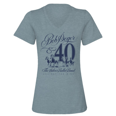 Against The Wind 40th Anniversary Ladies V-Neck Tee